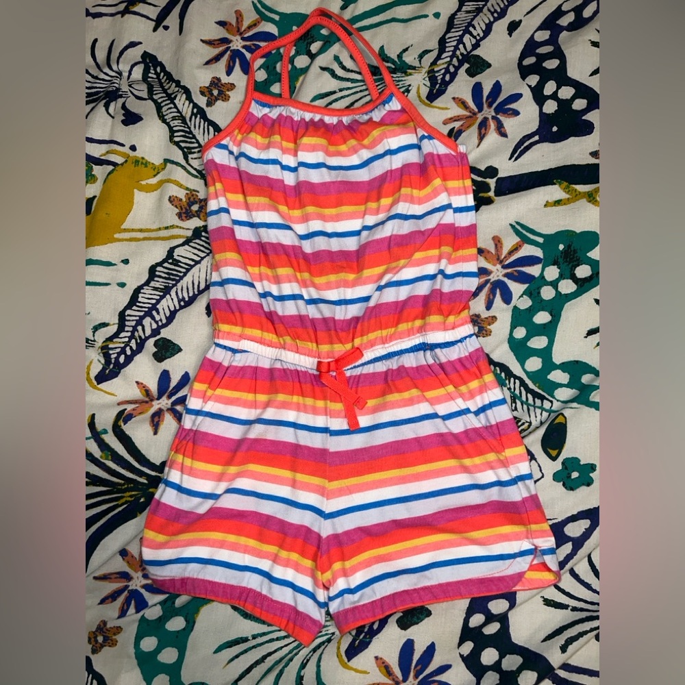 Cat & Jack Multicolor Striped Romper
